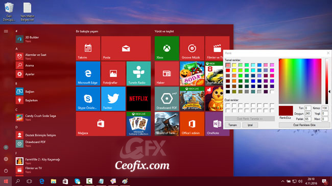 Windows 10’da Color Control İle Renkleri Özelleştirelim