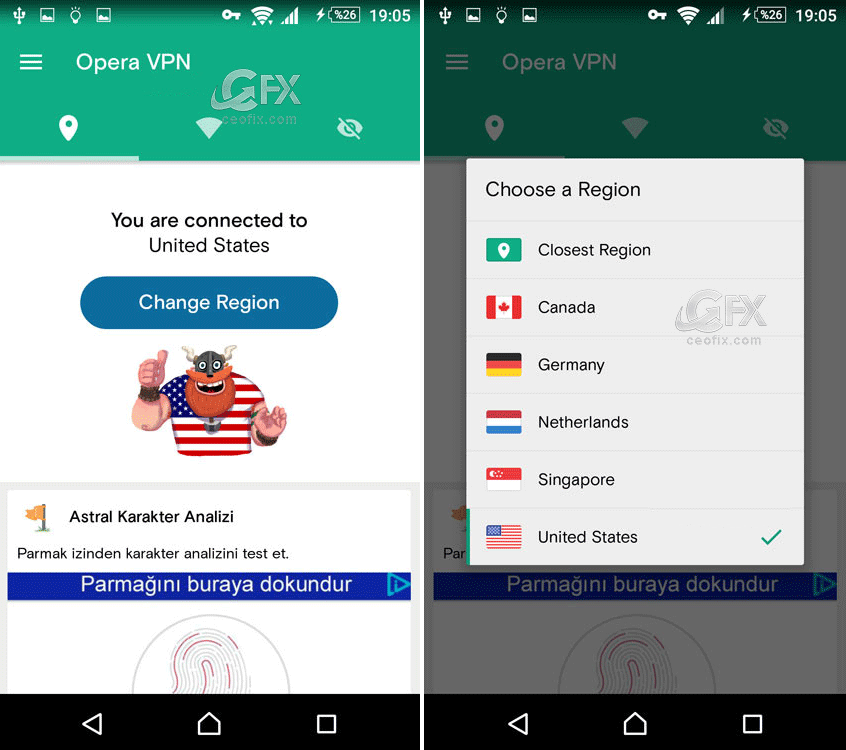 Mobilden Yasaklı Sitelere Opera VPN İle Girin