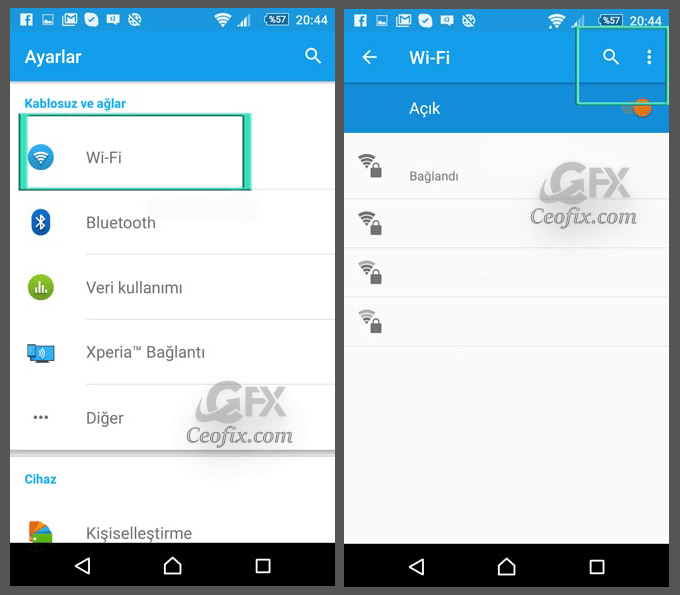 android Wifi Ayarları 