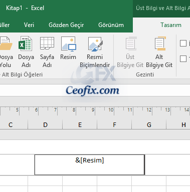 Excelde Hazırlanan E-tabloya Filigran Ekleme