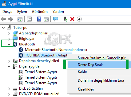 Windows 10-8 ve 7 de Bluetooth Nasıl Devre Dışı Bırakılır