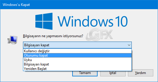 Windows 10 kullanıcı değiştirme