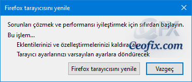 firefox'u yenile