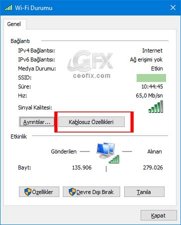 Windows 10'da Kayıtlı Wi-Fi Şifresi Nasıl Bulunur