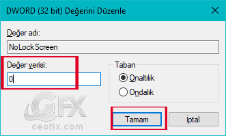 Windows 10 Kilit Ekran Ayarları Kilitlenip Grileşti