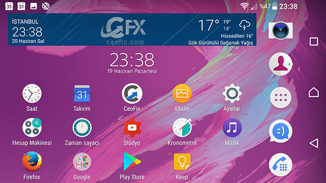 Android 7.0 Nougat Güncellemesi Ana Ekranı Döndürme