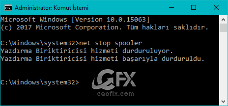 Sıkışan işleri Windows'daki yazıcının sırasından silmek için aşağıdakileri yapın.