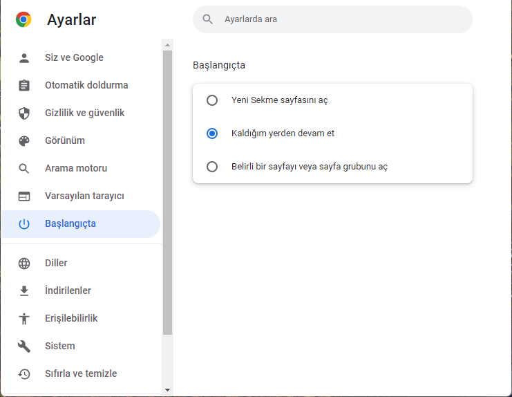 Chrome da Kaldığın Yerden Devam Et