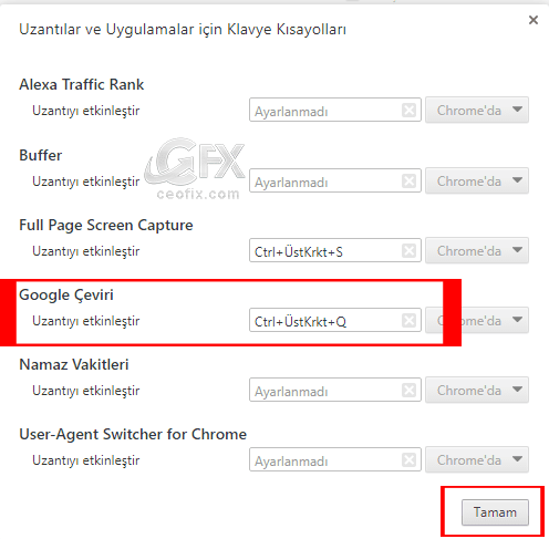 Chrome un Tüm Sekmeleri Kapat Kısayolu Nasıl Geçersiz Olur