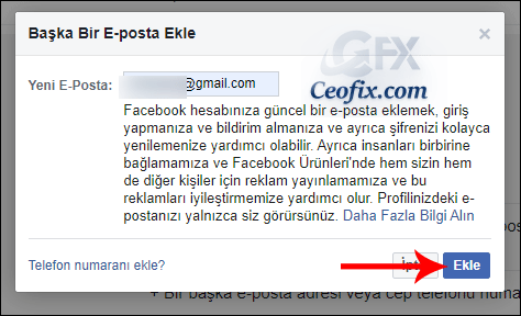 facebook e-posta değiştir