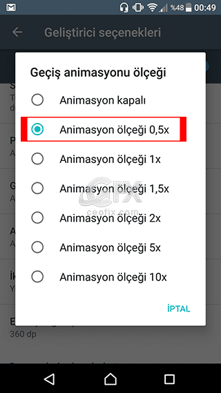 Geçiş Animasyon Ölçeği