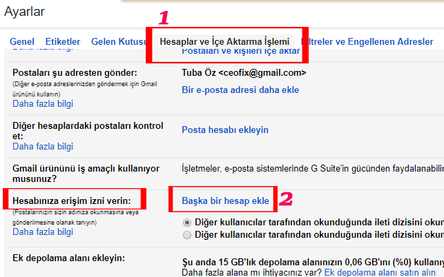 Gmail hesabına erişim izni verme!