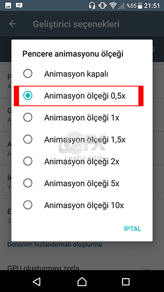 pencere animasyon ölçeği