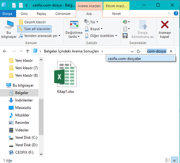 Windows 10'da Dosya İçeriğini Arama Nasıl Yapılır?
