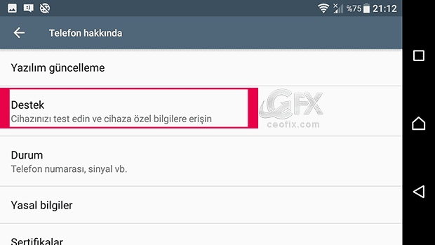 Cihaz destek