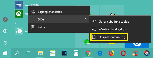  Word  açmanın kısa yolu