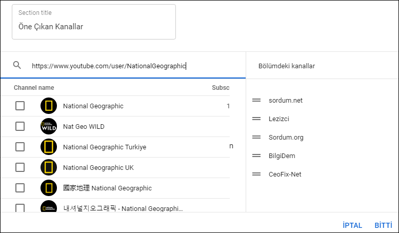 Youtube'da öne çıkan kanallar nedir nasıl eklenir?