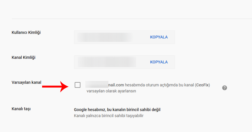Gelişmiş ayarları görüntüleyin