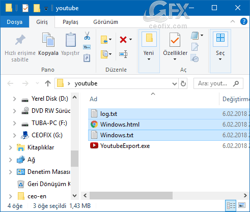  YoutubeExport.exe uygulaması