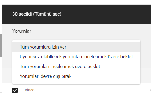 youtube yorumlar onaya gelsin