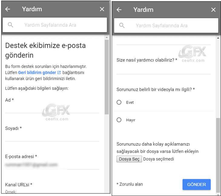 Youtube'a Mail Nasıl Gönderilir?