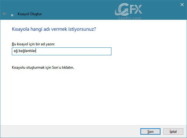 ağ bağlantıları kısa yol