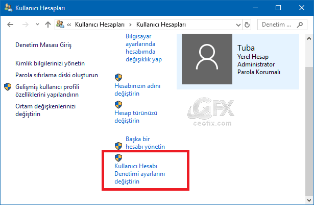 Windows'da Kullanıcı Hesabı Denetimi Açma Ve Kapatma