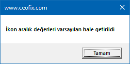Yatay ve dikey olarak masa üstü simge aralıkları değiştirme