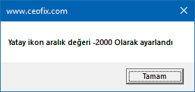 masaüstü dikey ikon aralığı- www.ceofix.com