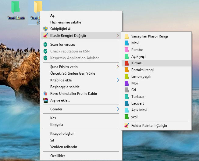 FolderPainter'ın klasör rengini değiştir
