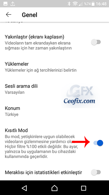 Youtube'da Çocuklara Özel Kısıtlı Modu Etkinleştir