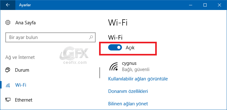 Wifi Açma Ve Kapatma Yolları