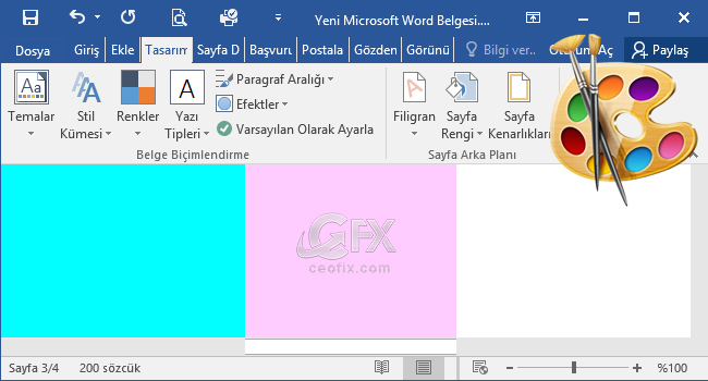 Hızlıca Word 2016 Ve 2010’da Sayfanın Rengini Değiştirme