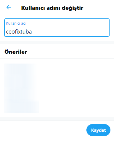 Twitter'da kullanıcı ismini değiştir
