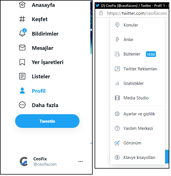 Ayarlar ve gizlilik