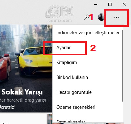  Mağaza Uygulaması ayarlar