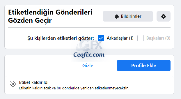 Facebook'da etiketlendiğin gönderiden etiketini kaldır
