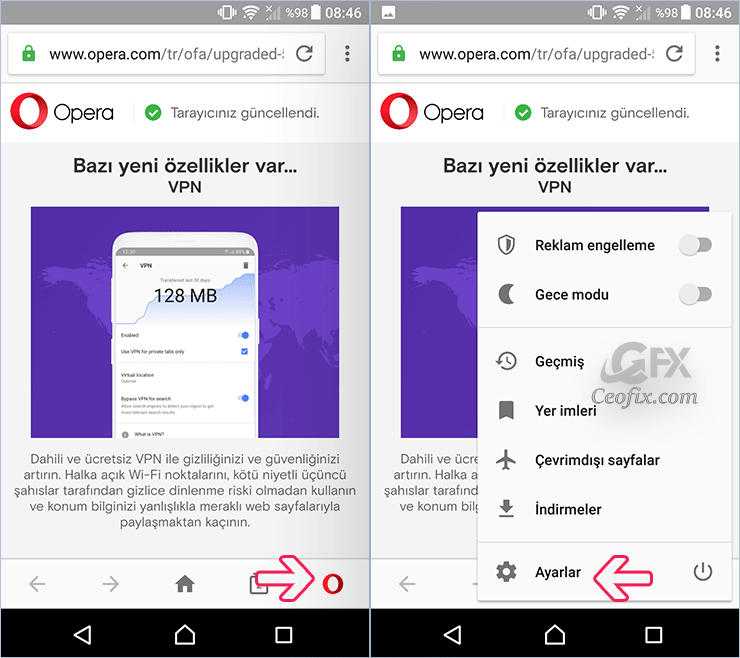 Android telefonda süresiz ve ücretsiz VPN kullan: