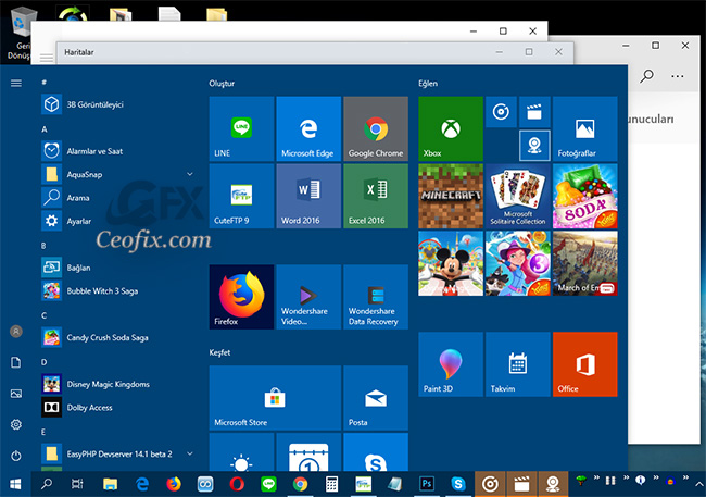 Windows Başlat Menüsünden Aynı Anda Birden Çok Uygulama Açma