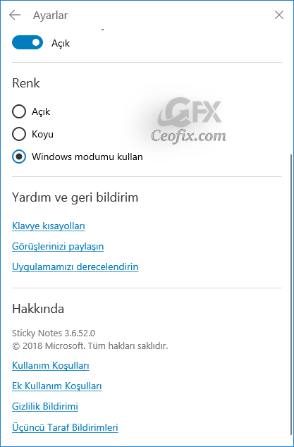 Yapışkan notlara resim ekleyelim