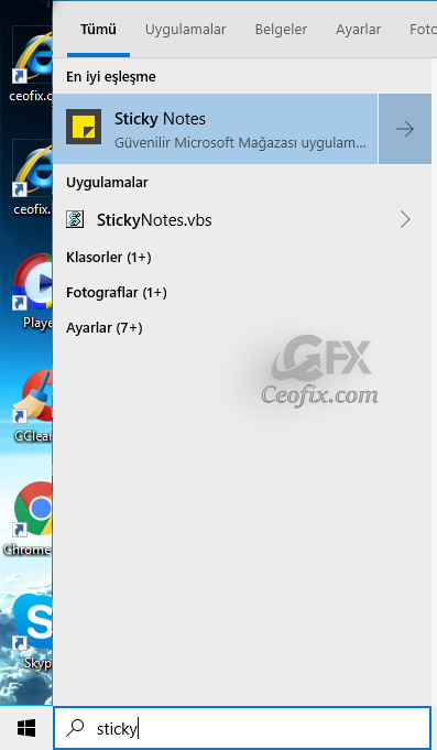 Yapışkan notlara resim ekleyelim