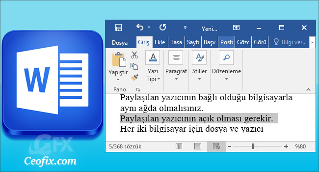 Office Word'de Tam Bir Cümle Nasıl Seçilir