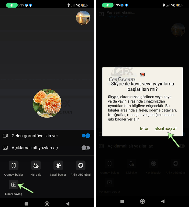 Android ve iOS için Skype'ta Ekran Nasıl Paylaşılır?