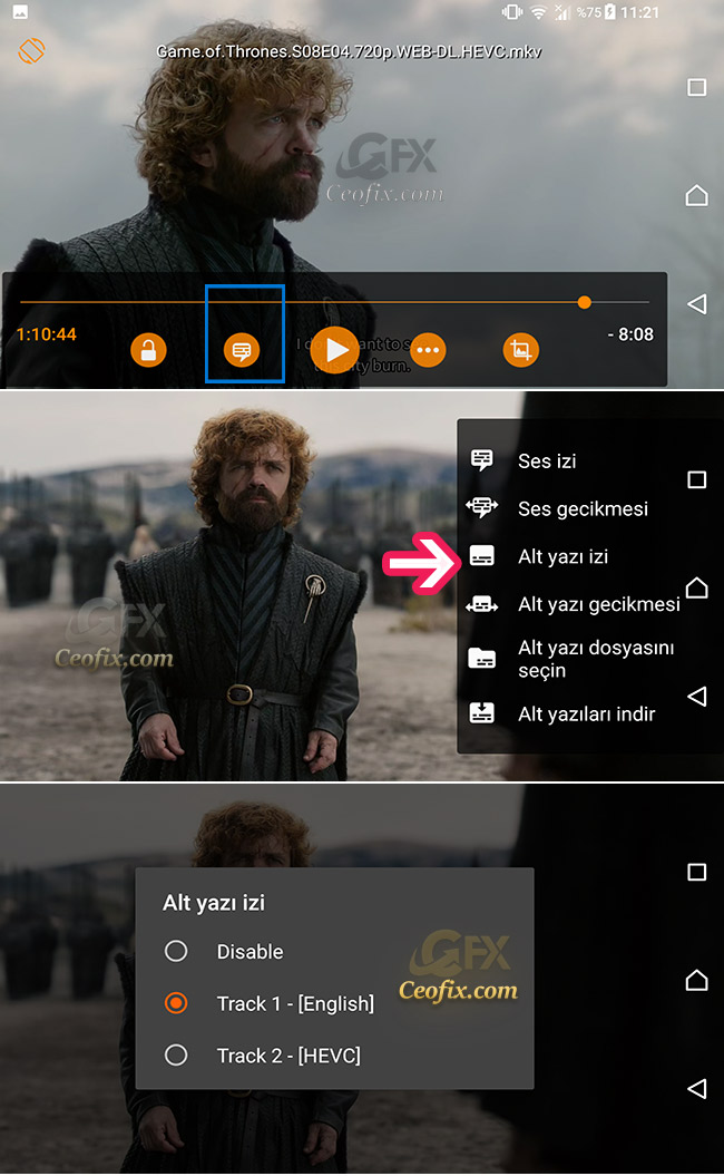 Android VLC Player’da Alt Yazı Dosyası Nasıl Gösterilir
