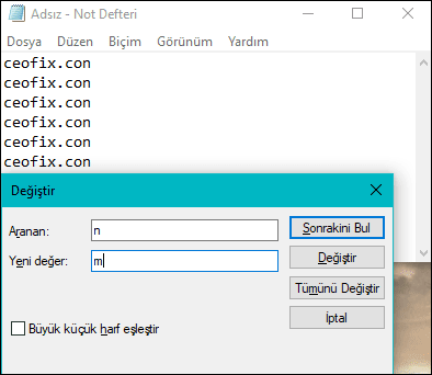 Not Defterinde Yanlış Yazıları Düzelt