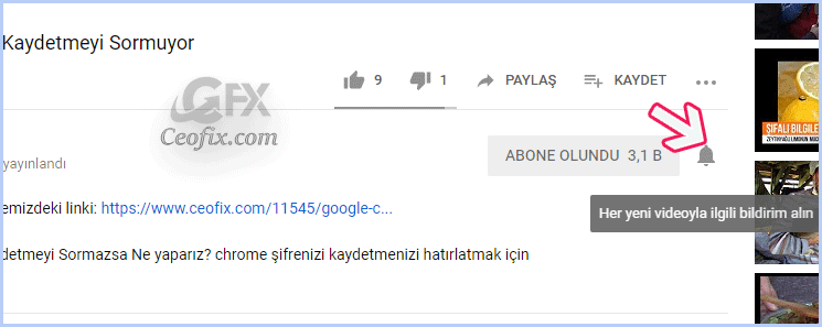 Youtube Bildirimleri Gelmiyor