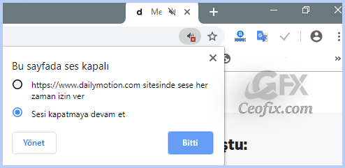Ses Çalan Sitelerin Sesi Nasıl Kapatılır