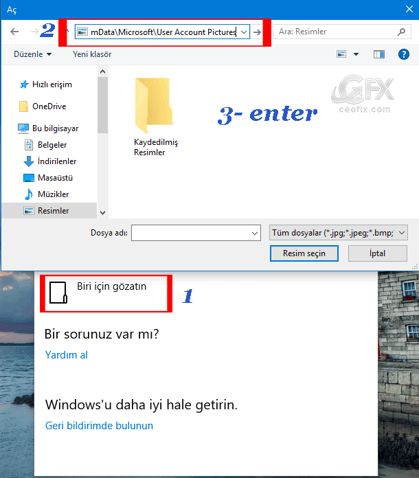 Windows 10 Hesap Resmi Nasıl Varsayılan Yapılır