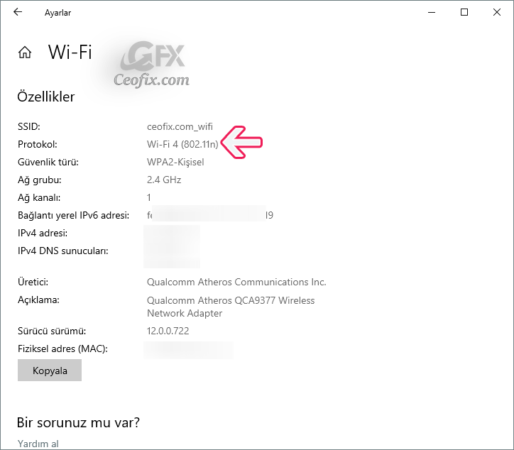 Windows 10 'da Wi-Fi Sürümünü Nasıl Bulursunuz