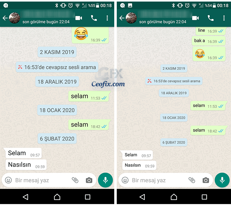 Whatsapp'da Sohbet'de Yazı Boyutunu Büyüt Yada Küçült